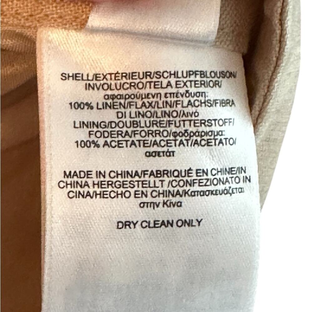 Brooks Brothers Beige Caroline Fit Wide leg Linen Pants EUC - Picture 10 of 12